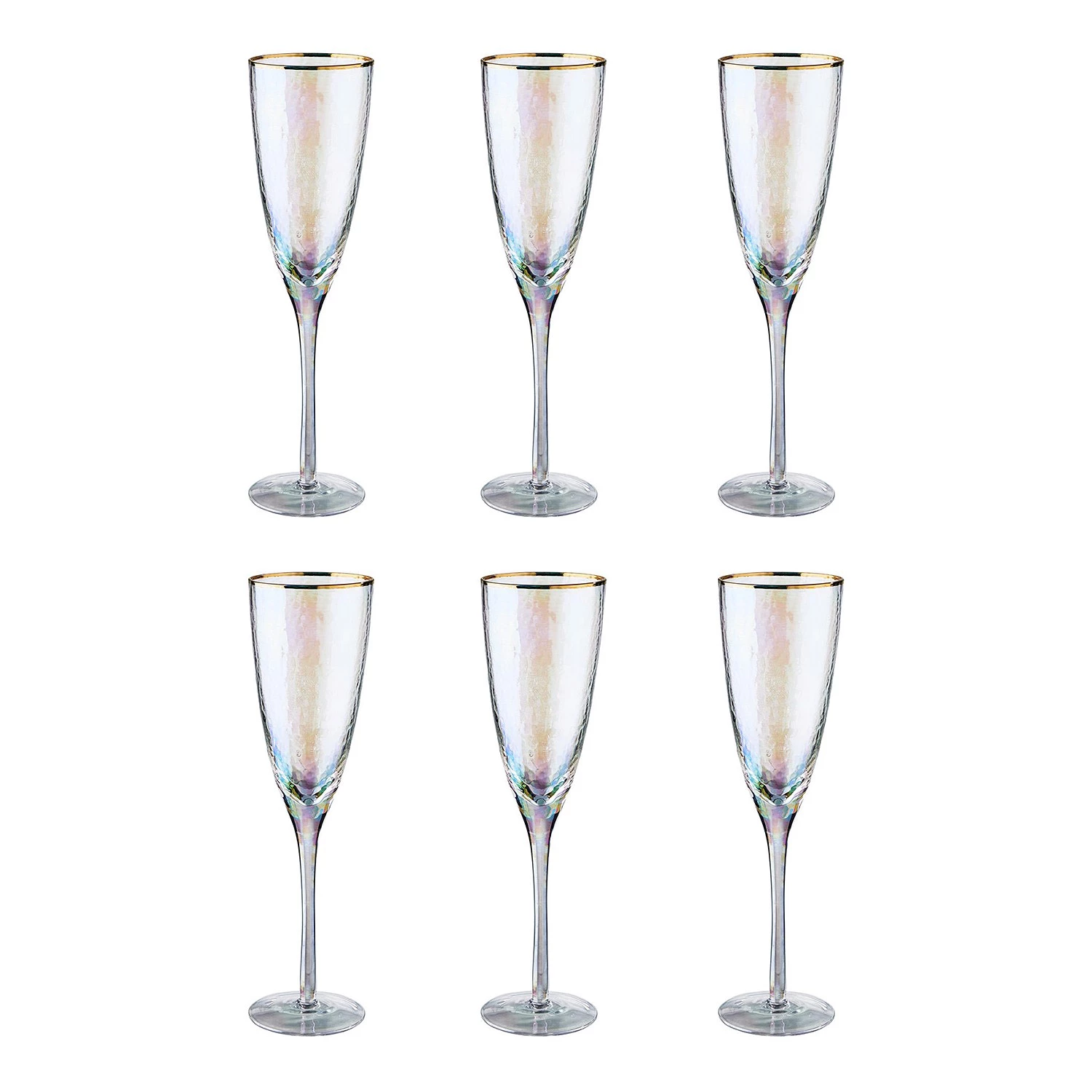 Butlers Flûtes à champagne SMERALDA (lot de 6) - Verre - Transparent 3 Butlers Flûtes à champagne SMERALDA (lot de 6) - Verre - Transparent