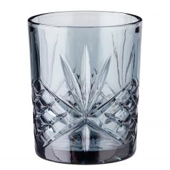 Butlers Verre CRYSTAL CLUB - Verre transparent - Gris foncé