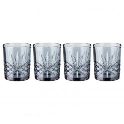 Butlers Verres CRYSTAL CLUB (lot de 4) - Verre coloré - Gris foncé