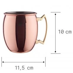 Butlers Tasses MOSCOW MULE II (lot de 4) - Acier inoxydable - Doré / Rose -Promos Verres Magasin 1000333385 220218 500 SKETCH DETAILS P000000001000333385 sketch