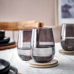 Butlers Verres CALICO (lot de 6) - Verre coloré - Gris -Promos Verres Magasin 1000333386 220218 021 MOOD DETAILS P000000001000333386 mood