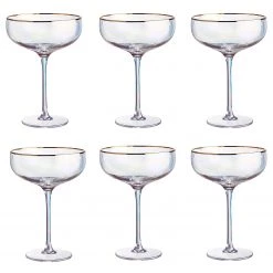 Promos Verres Magasin 23 Butlers Coupes de champagne SMERALDA (lot de 6) - Verre - Transparent