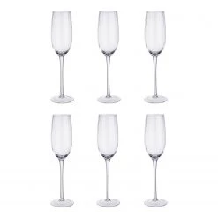 Promos Verres Magasin 39 Butlers Flûtes à champagne MODERN TIMES (6) - Verre - Transparent