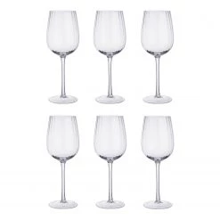 Butlers Verres à vin blanc-Set CRYSTAL CLUB (6) - Verre - Transparent