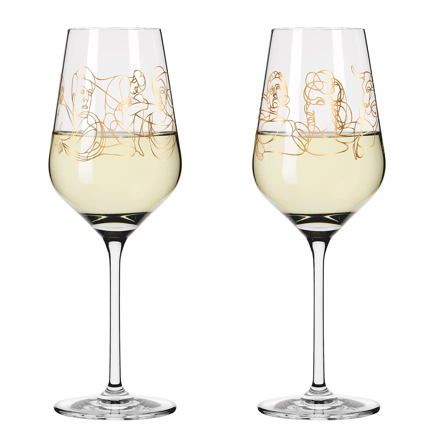 Ritzenhoff Verres à vin blanc Sagengold (lot de 2) - Verre cristallin - Or rose 3 Ritzenhoff Verres à vin blanc Sagengold (lot de 2) - Verre cristallin - Or rose