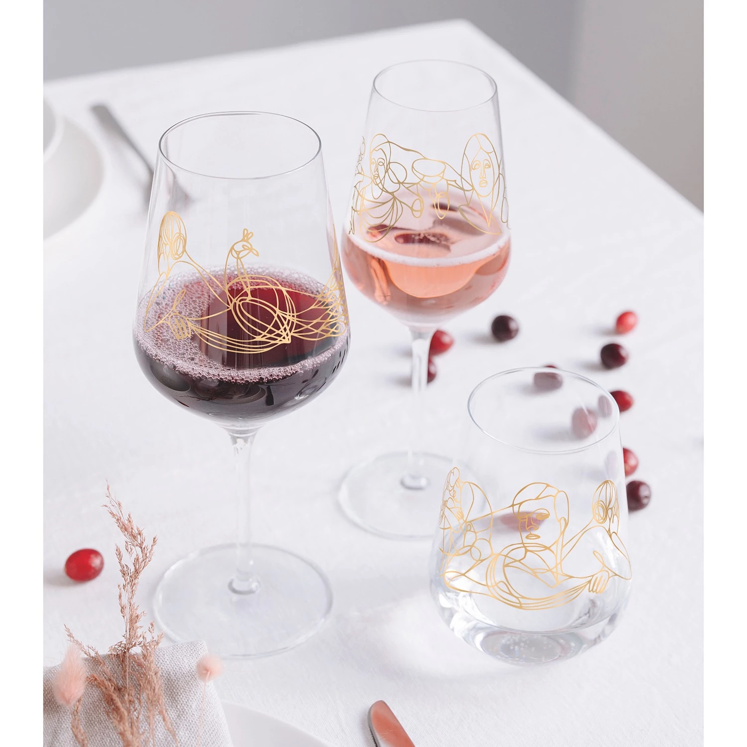 Ritzenhoff Verres à vin blanc Sagengold (lot de 2) - Verre cristallin - Or rose 4 Ritzenhoff Verres à vin blanc Sagengold (lot de 2) - Verre cristallin - Or rose – Image 2