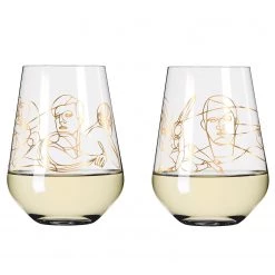 Ritzenhoff Verres Sagengold (lot de 2) - Verre cristallin - Or rose