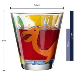 Leonardo Verres Bambini Dinosaures (lot de 6) - Verre cristallin - Multicolore -Promos Verres Magasin 1000347073 220510 500 SKETCH DETAILS P000000001000347073 sketch