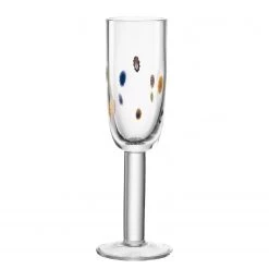 Leonardo Flûtes à champagne Fiori (lot de 4) - Verre cristallin - Multicolore