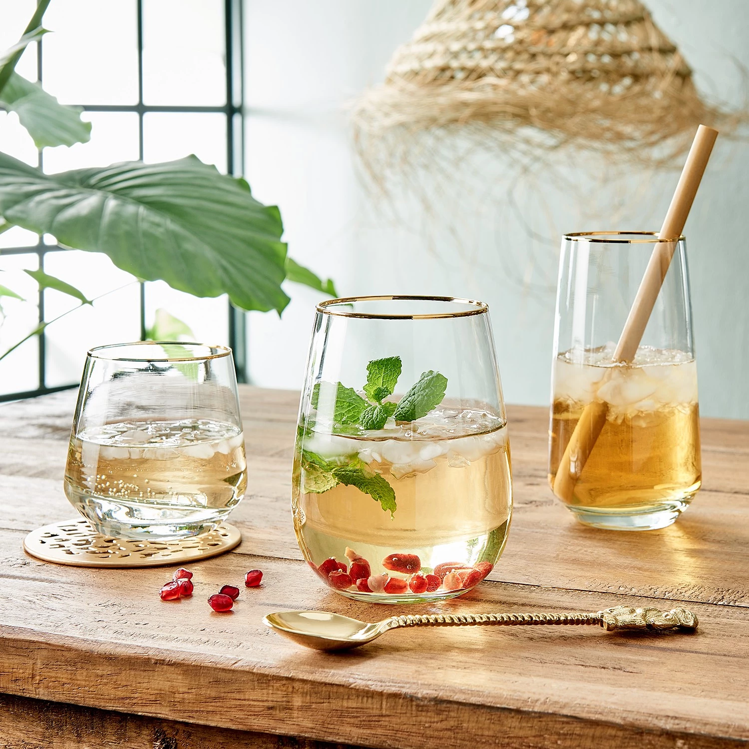 Butlers Verre TOUCH OF GOLD II - Verre - Transparent 4 Butlers Verre TOUCH OF GOLD II - Verre - Transparent – Image 2